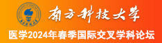 大屌操美女在线南方科技大学医学2024年春季国际交叉学科论坛